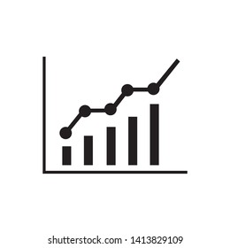 chart icon for business, diagram icon vector