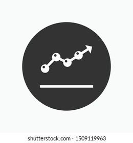 Chart Icon. Business Grow,  Revenue Increase Symbol for Design, Presentation, Website or Apps Elements - Vector. Logo Template.