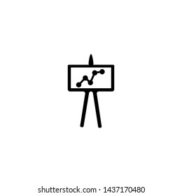 Chart icon. Business presentation sign