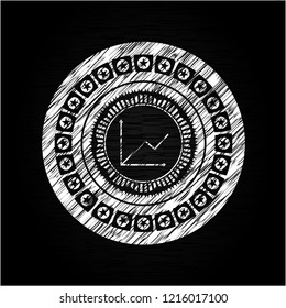 chart icon with chalkboard texture