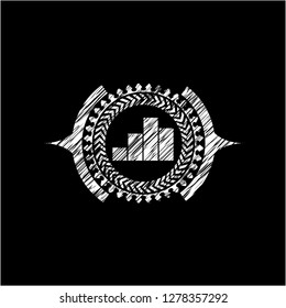 chart icon with chalkboard texture
