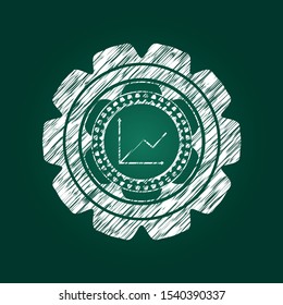 chart icon with chalkboard texture