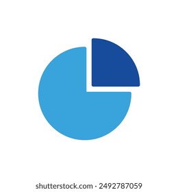 chart icon color or logo illustration glyph color blue style