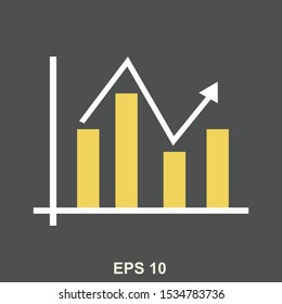 chart icon colorful vector illustration