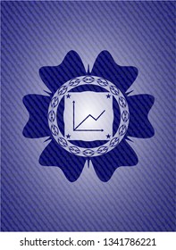 chart icon with denim texture