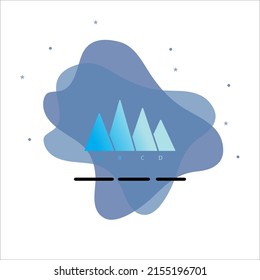 Chart Icon Design, With Background
