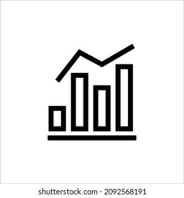 chart with up icon design template. Trendy style, vector eps 10