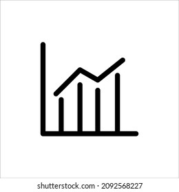 chart with up icon design template. Trendy style, vector eps 10