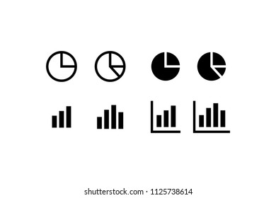 Chart Icon Design Vector Symbol Set Graph Infographic Data