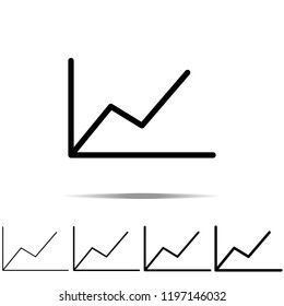 chart icon in different shapes, thickness. Simple outline vector of web for UI and UX, website or mobile application