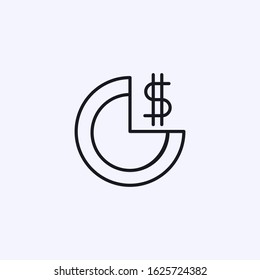 Chart icon with dollar symbol