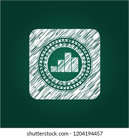 chart icon drawn on blackboard