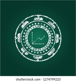 chart icon drawn on blackboard