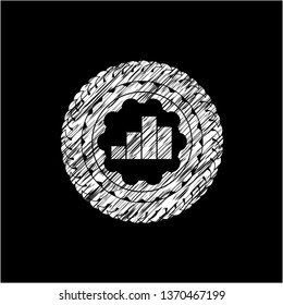 chart icon drawn on blackboard