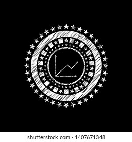 chart icon drawn on a chalkboard