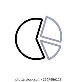 Chart icon duocolor grey black illustration vector element and symbol perfect.
