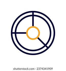 Icono de gráfico duocolor naranja negro ilustración de la empresa elemento vector y símbolo perfecto.