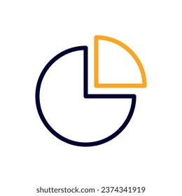 Icono de gráfico duocolor naranja negro ilustración de la empresa elemento vector y símbolo perfecto.