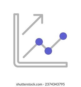 Chart icon duotone purple grey business illustration vector element and symbol perfect.
