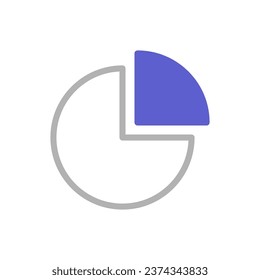 Chart icon duotone purple grey business illustration vector element and symbol perfect.