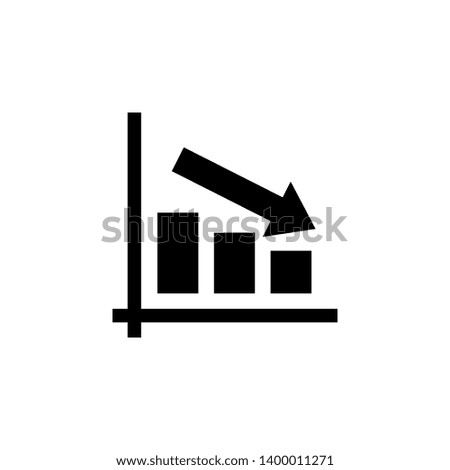 Chart icon economic deficit or loss