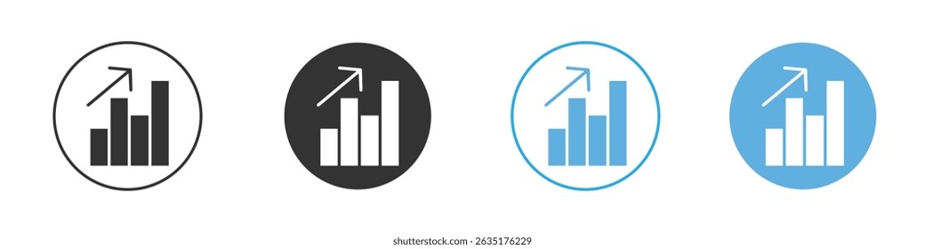 Chart icon Editable flat style, illustration icons