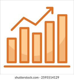 Chart Up Icon Element For Design