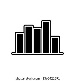 chart icon. Element of finance and chart for mobile concept and web apps icon. Glyph, flat icon for website design and development, app development
