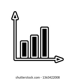 chart icon. Element of finance and chart for mobile concept and web apps icon. Glyph, flat icon for website design and development, app development