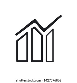 Chart icon. Finance graph sign