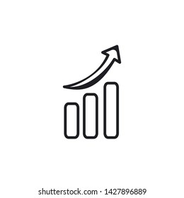 Chart icon. Finance graph sign