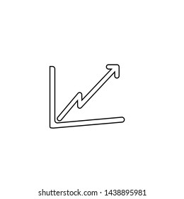 Chart icon. Finance graph symbol