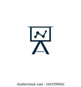 Chart icon. Finance presentation symbol. Business analysis sign