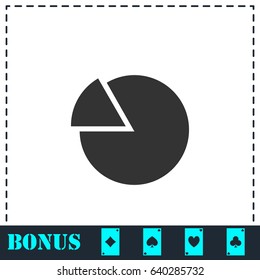 Chart icon flat. Simple vector symbol and bonus icon