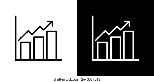 Chart icon Flat style logo vector. perfect for UI designs