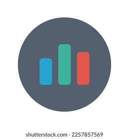 Chart icon, Flat vector illustration for web and mobile interface, EPS 10