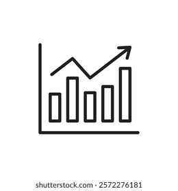 Chart Icon Flat vector set outline