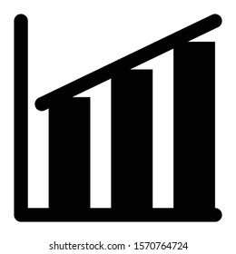 chart icon glyph vector design