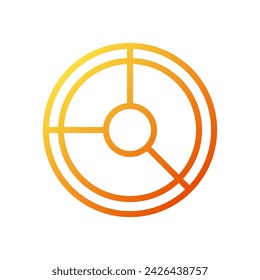 Icono de gráfico degradado amarillo naranja ilustración de negocios elemento vectorial y símbolo perfecto.