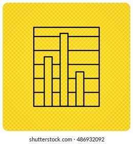Chart icon. Graph diagram sign.