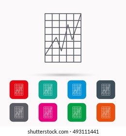 Chart icon. Graph diagram sign.