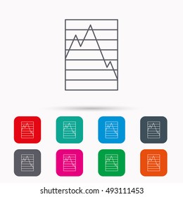 Chart icon. Graph diagram sign.