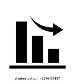 Chart icon. graph sign for mobile concept and web design. vector illustration