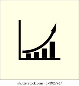 Chart icon, graphic vector illustration