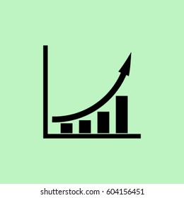 Chart icon, graphic vector illustration