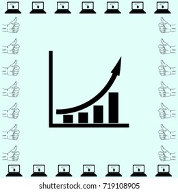 Chart icon, graphic vector illustration