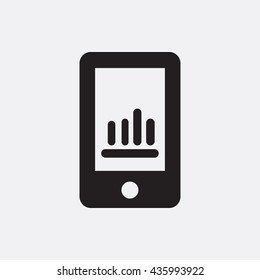 Chart icon illustration isolated vector sign symbol