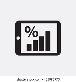 Chart icon illustration isolated vector sign symbol