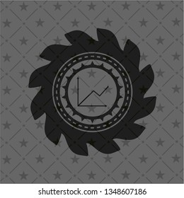 chart icon inside black badge