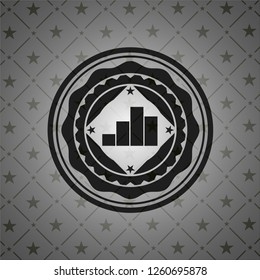 chart icon inside black emblem